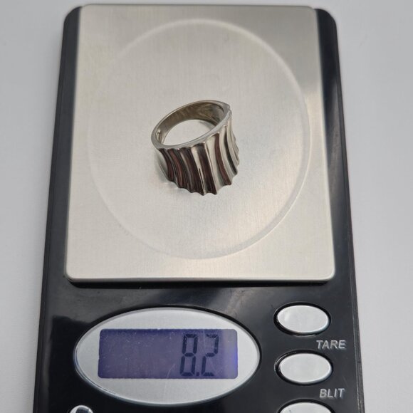 Size 7 Sterling Silver Solid Thick Quality Wide Band Ring A2753 - Picture 8 of 8